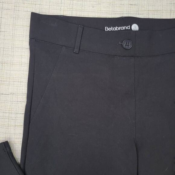 Betabrand Straight-Leg Classic Dress‎ Pant Yoga Pant Black Size Large Petite - Picture 3 of 7